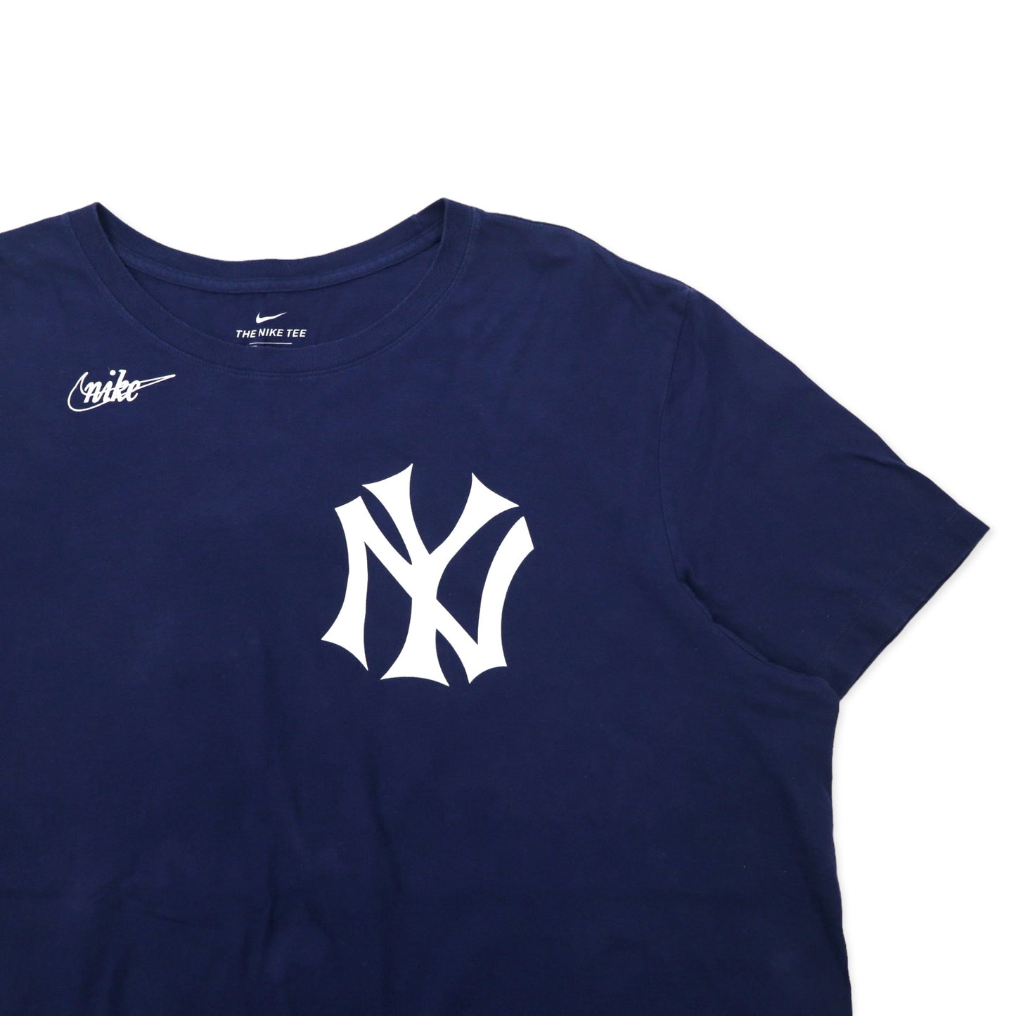 NIKE ベースボール プリント Tシャツ 3XL ネイビー コットン MLB ニューヨーク ヤンキース ナンバリング JETER ビッグサイズ