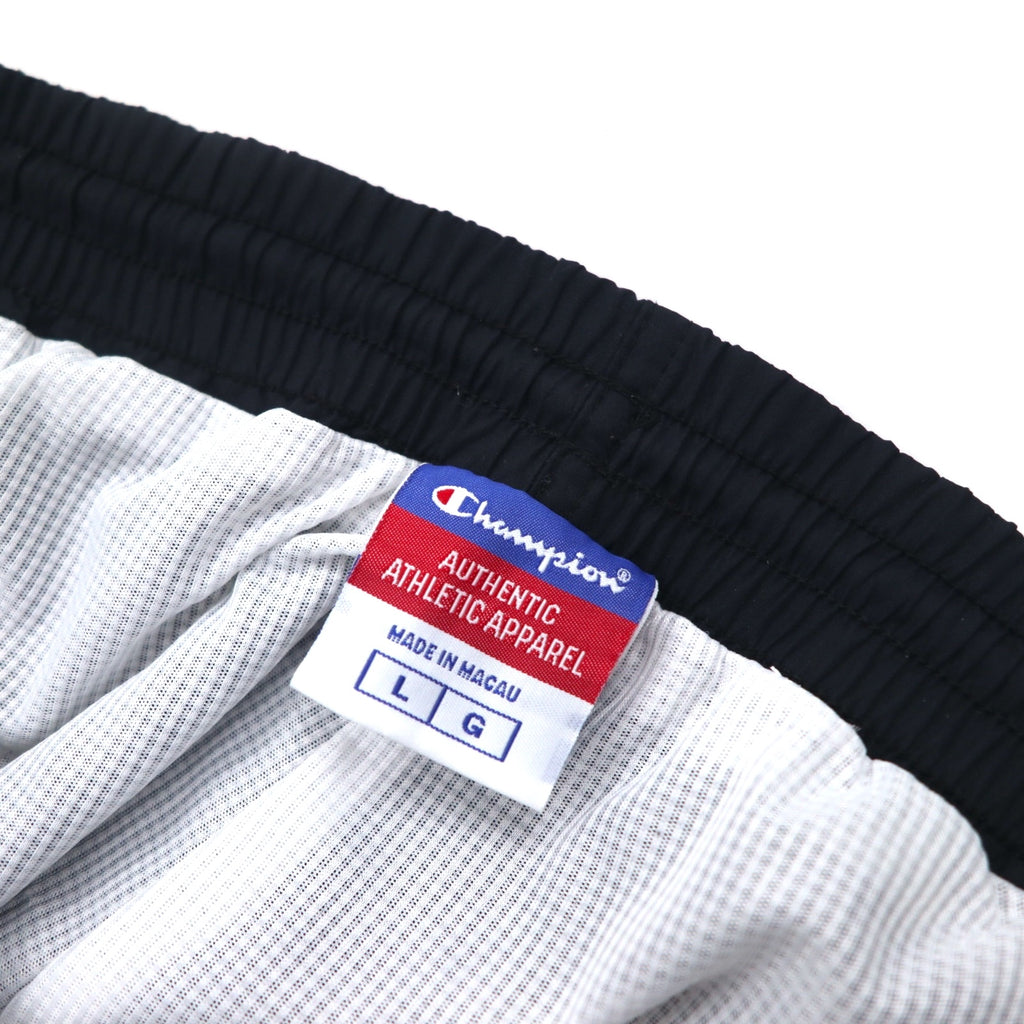 Champion 90s Cargo Track Pants Jersey L Black Side Line Pocket 3 Color Tag