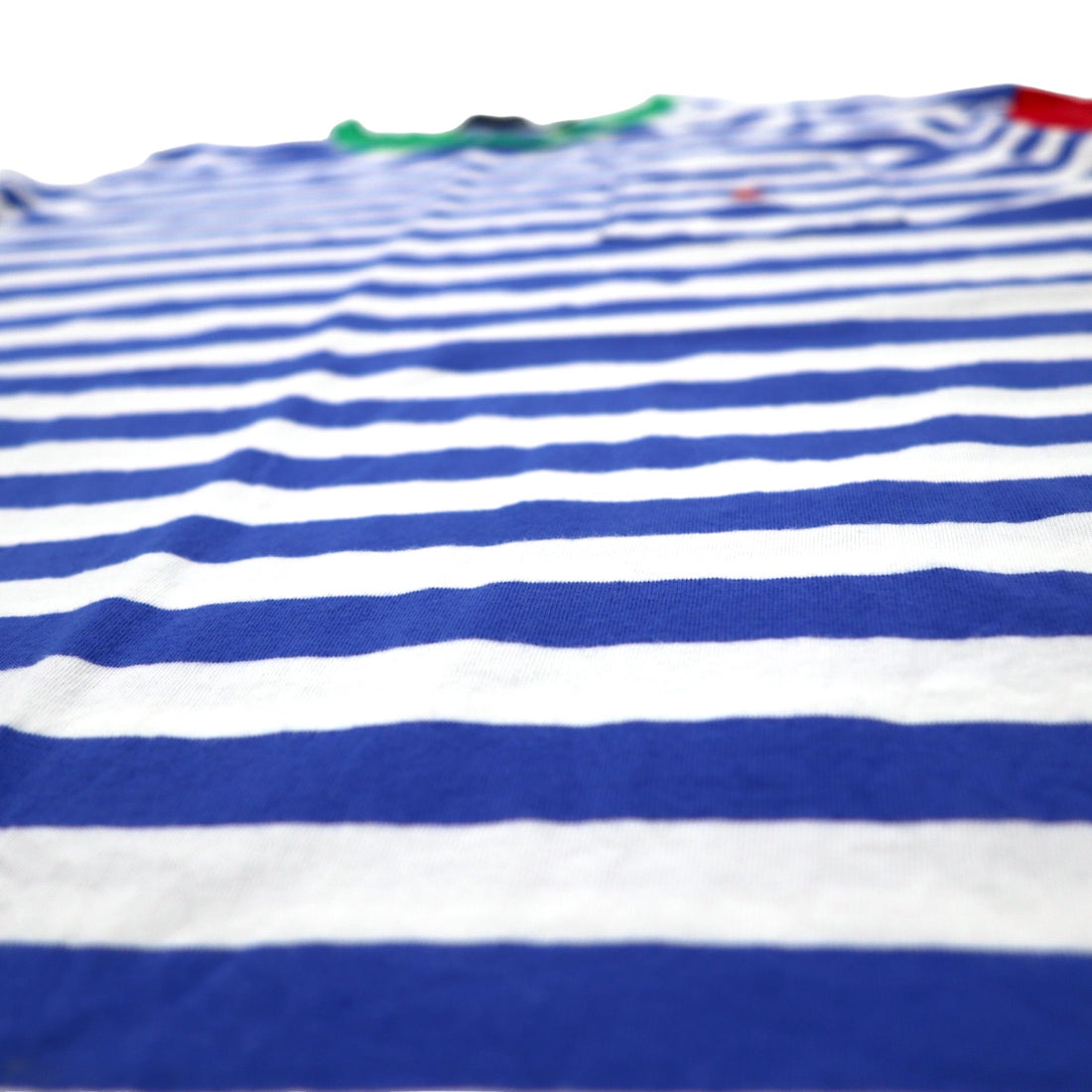 POLO RALPH LAUREN Classic Fit Striped T-Shirt Pocket Tee XL Blue White Cotton Color Block Small Pony Embroidery