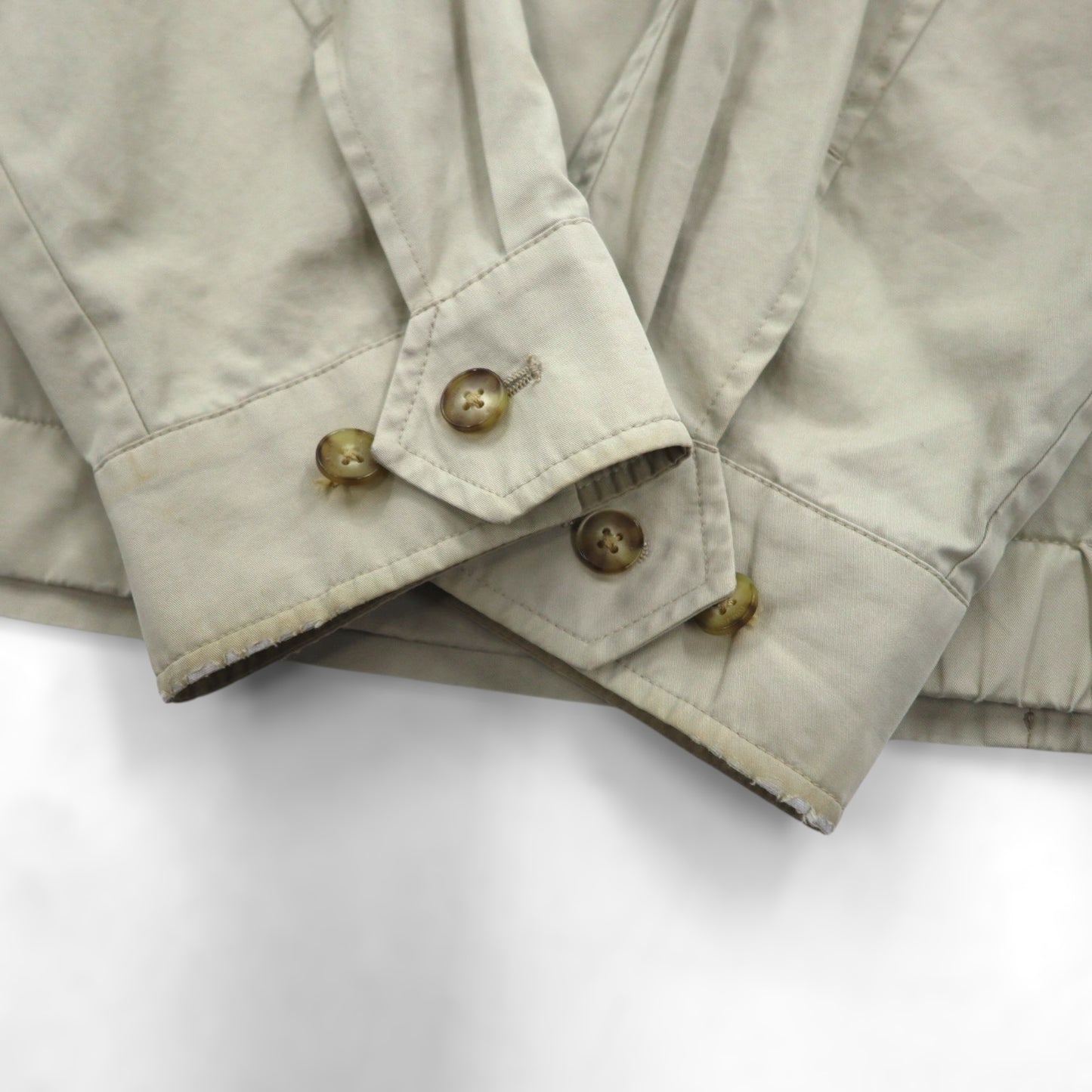 BURBERRY 日本製 スウィングトップ ハリントンジャケット L ベージュ コットン