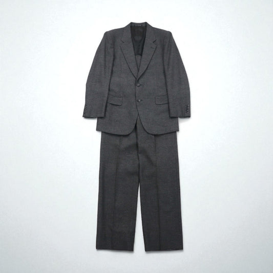 80s Japan Vintage 2-Piece Suit HOKO 80年代 日本製 セットアップ スーツ L グレー ウール