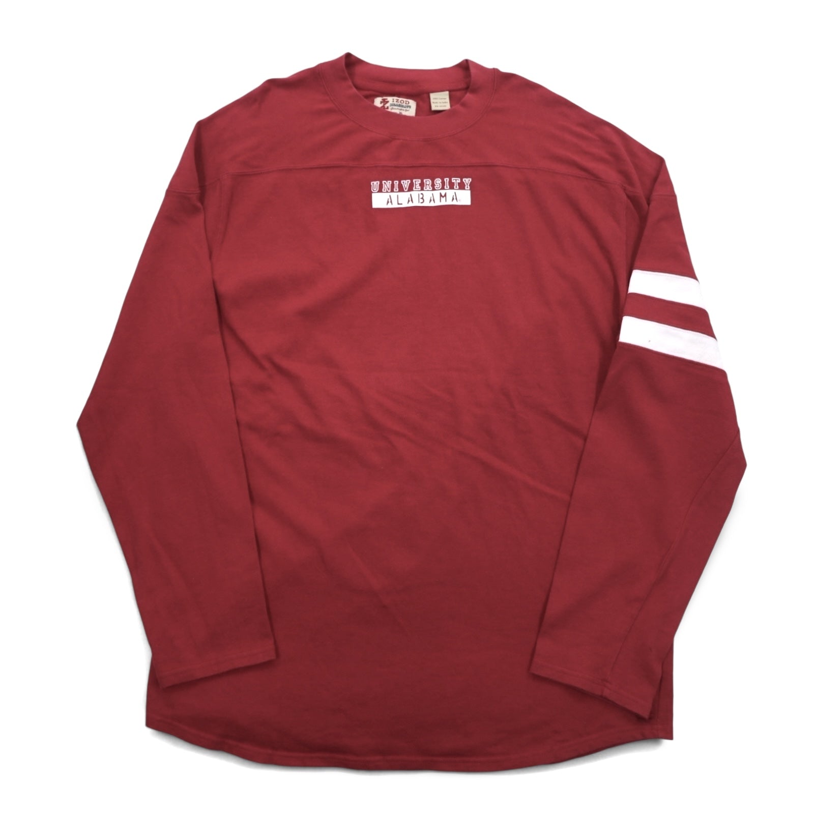 IZOD College Long Sleeve T-Shirt, 3XL, Red, Cotton, ALABAMA UNIVERSITY
