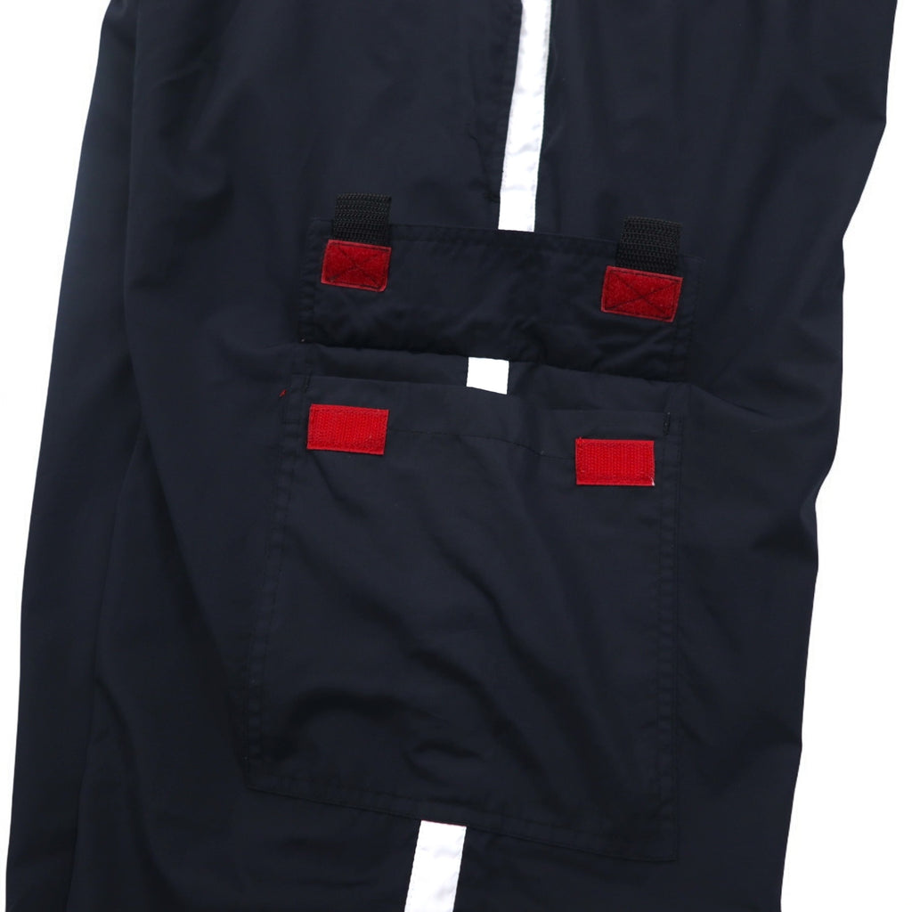 Champion 90s Cargo Track Pants Jersey L Black Side Line Pocket 3 Color Tag