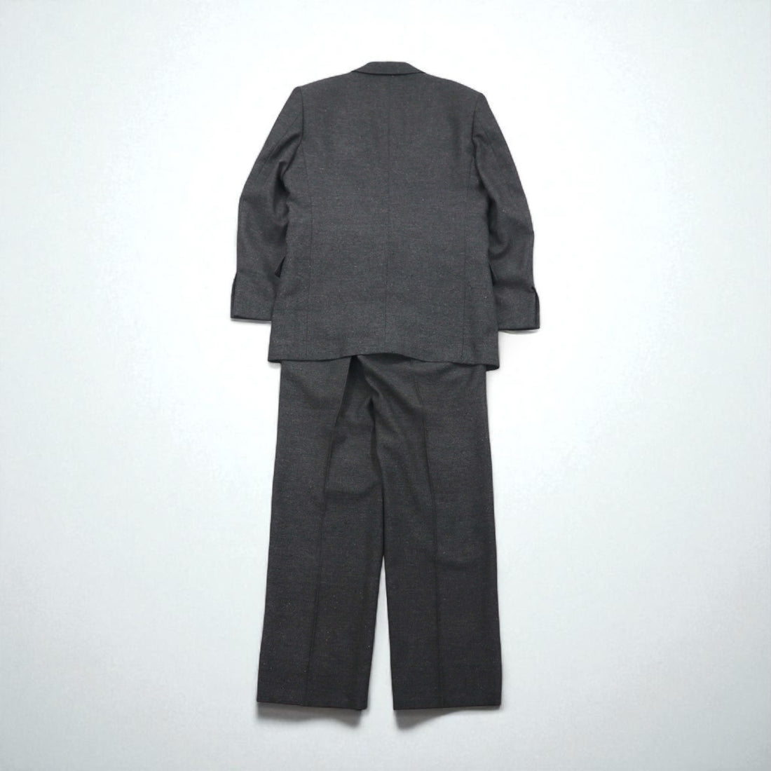 80s Japan Vintage 2-Piece Suit HOKO 80s Made in Japan Suit Set, Size L, Gray Wool