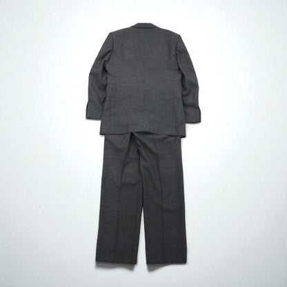 80s Japan Vintage 2-Piece Suit HOKO 80年代 日本製 セットアップ スーツ L グレー ウール