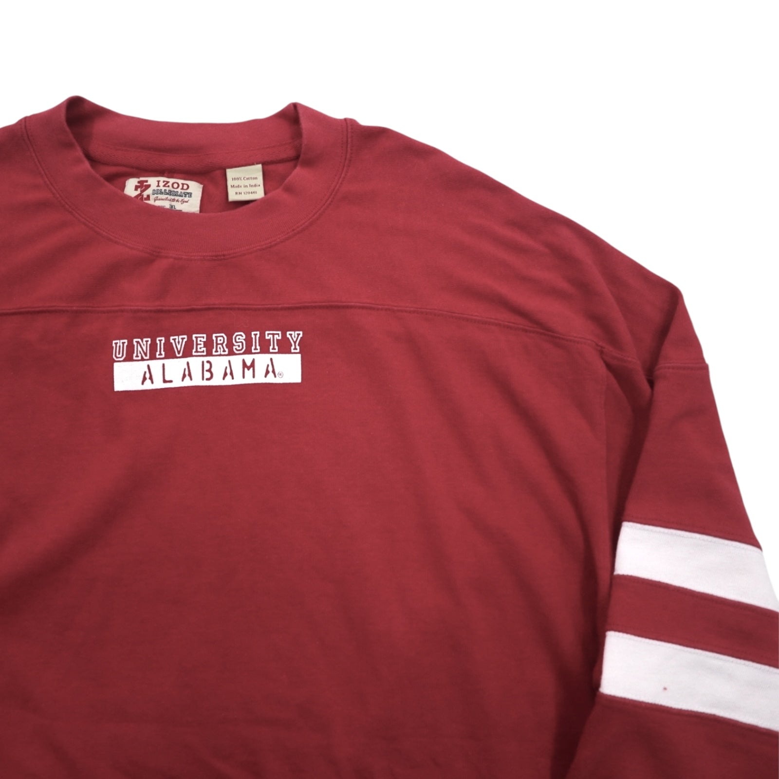 IZOD College Long Sleeve T-Shirt, 3XL, Red, Cotton, ALABAMA UNIVERSITY