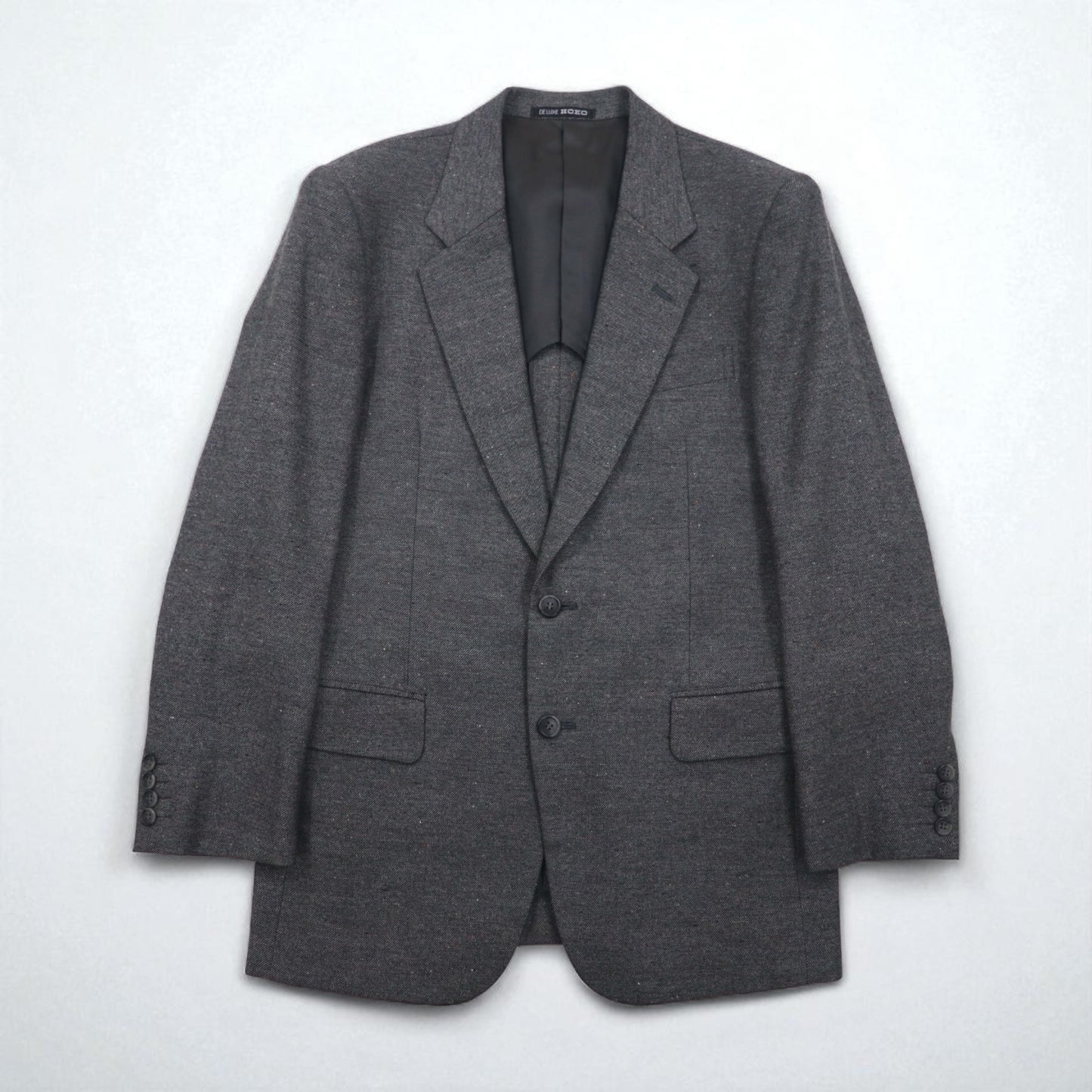 80s Japan Vintage 2-Piece Suit HOKO 80年代 日本製 セットアップ スーツ L グレー ウール