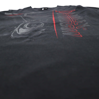 HARLEY DAVIDSON Double-sided Print T-shirt M Black Cotton MISSISSIPPI