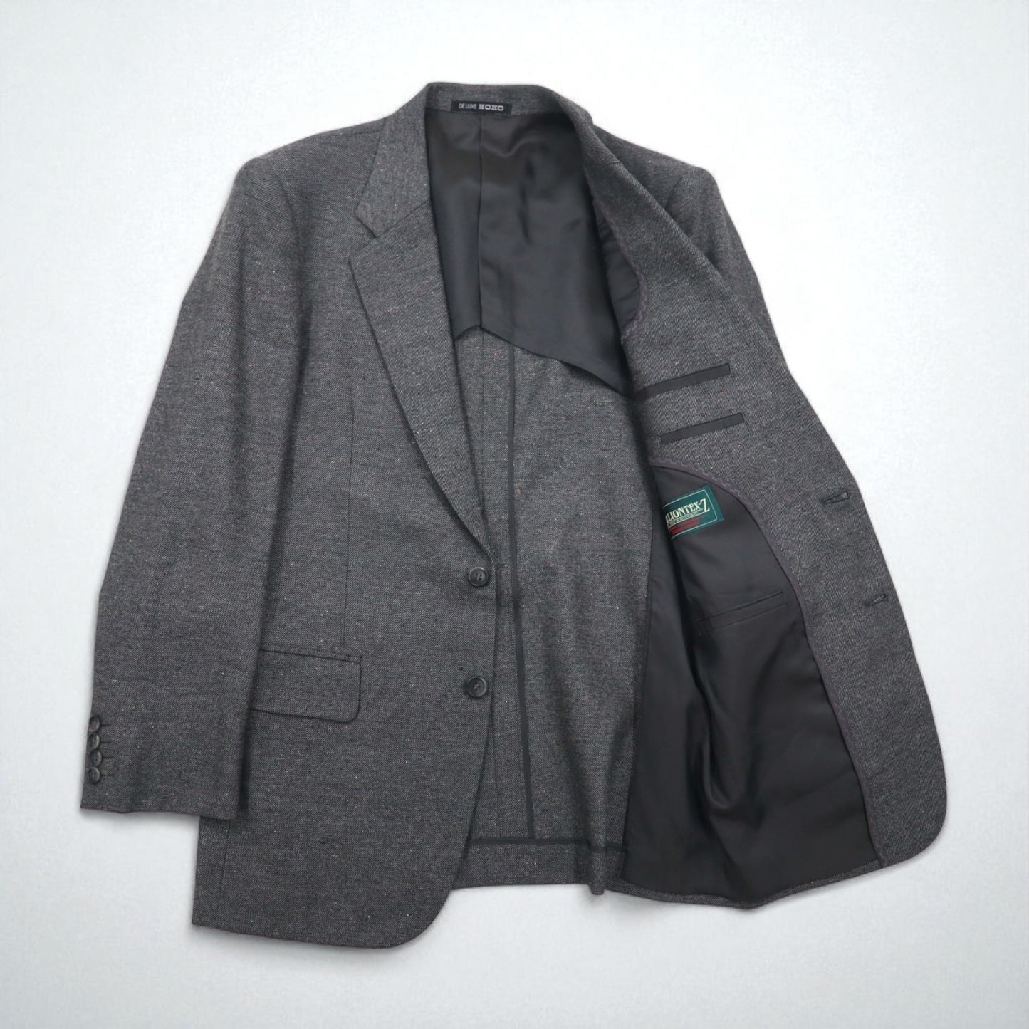 80s Japan Vintage 2-Piece Suit HOKO 80年代 日本製 セットアップ スーツ L グレー ウール