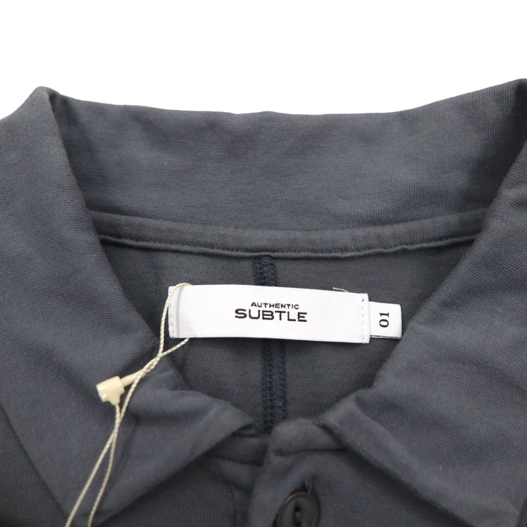 SUBTLE ポロシャツ S グレー 胸ポケット Silver and Gold 取扱い 日本製 未使用品