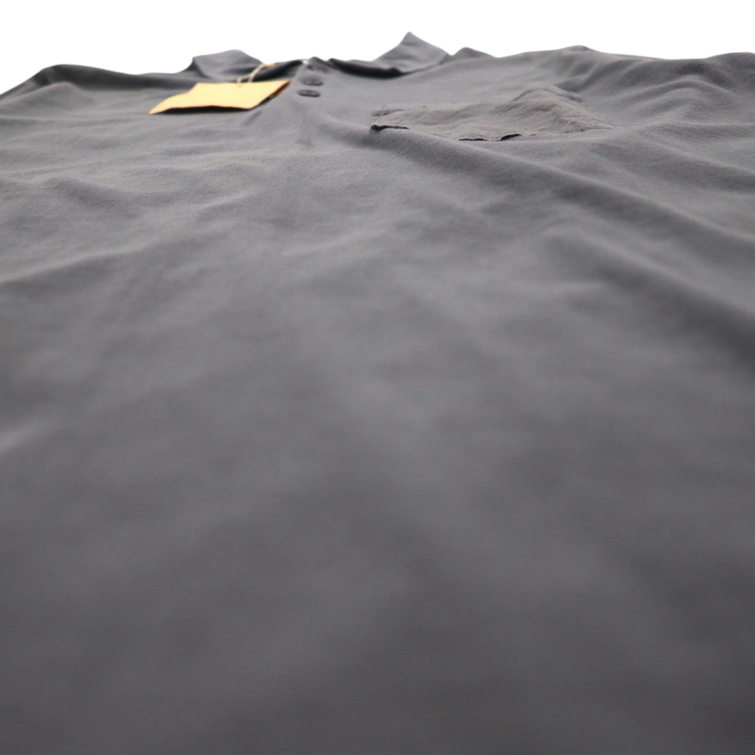 SUBTLE polo shirt S size grey chest pocket silver and gold available made in Japan unused