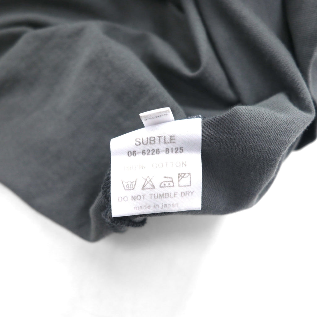 SUBTLE ポロシャツ S グレー 胸ポケット Silver and Gold 取扱い 日本製 未使用品