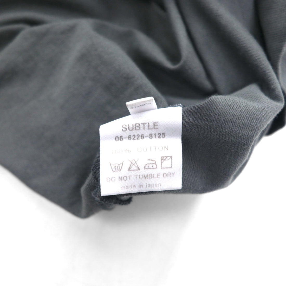 SUBTLE polo shirt S size grey chest pocket silver and gold available made in Japan unused