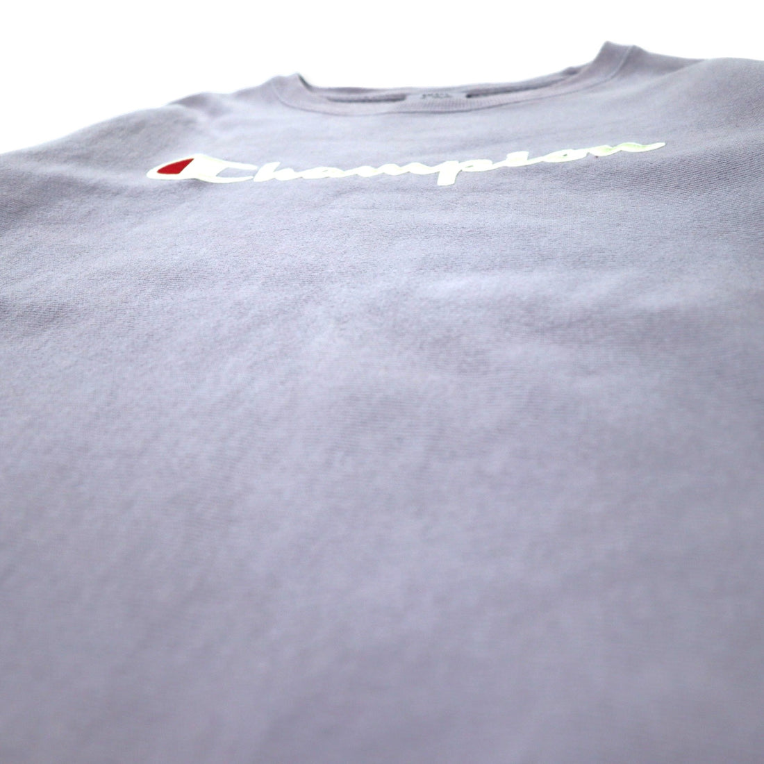 Champion Reverse Weave Sweatshirt L Purple Cotton Fleece Lining Solid Color Tag Reprint Script Logo Made in Honduras