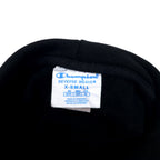 Champion Reverse Weave Pullover Hoodie, M, Black, Cotton, Fleece Lining, Blue Single Tag, Reprint, Made in Honduras