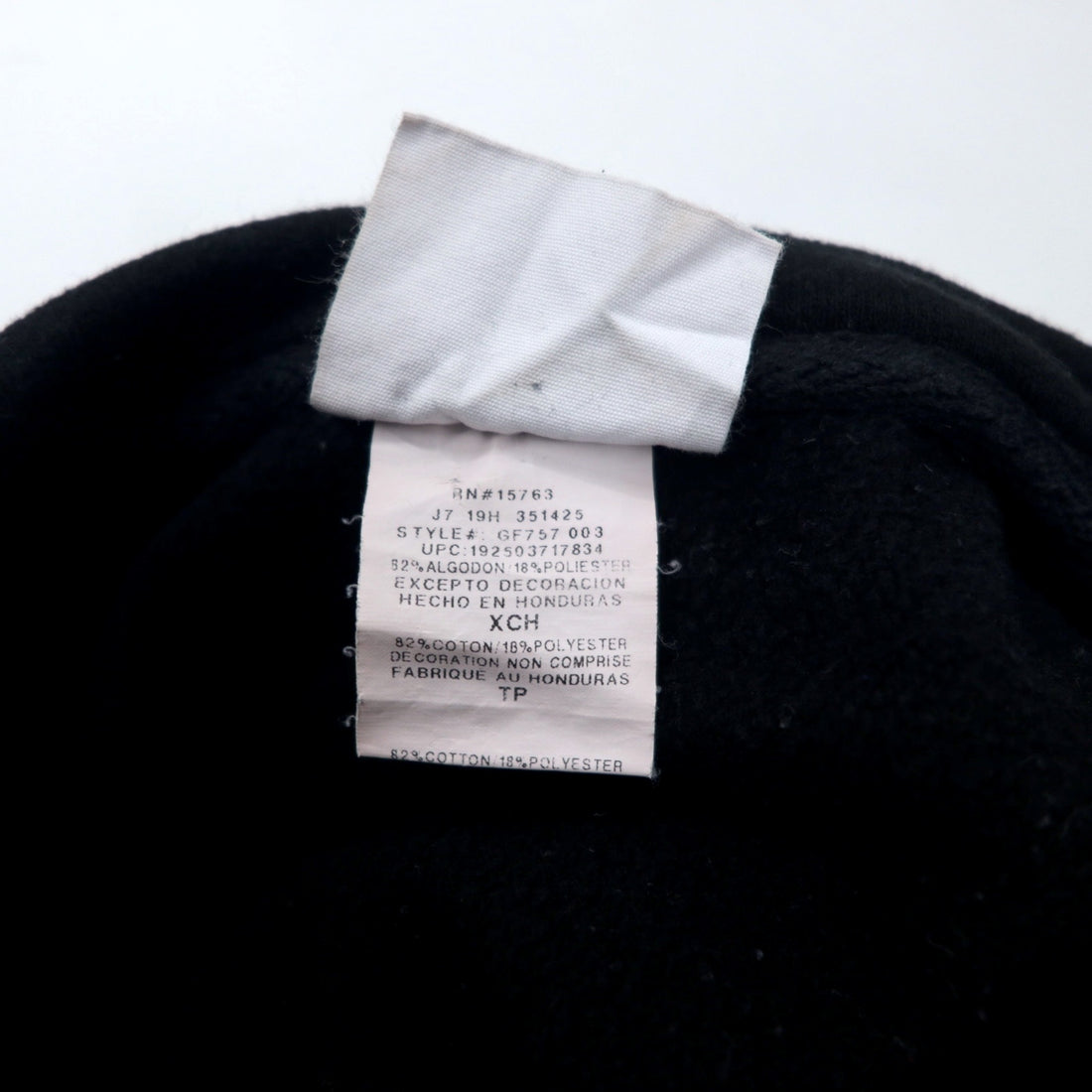 Champion Reverse Weave Pullover Hoodie, M, Black, Cotton, Fleece Lining, Blue Single Tag, Reprint, Made in Honduras