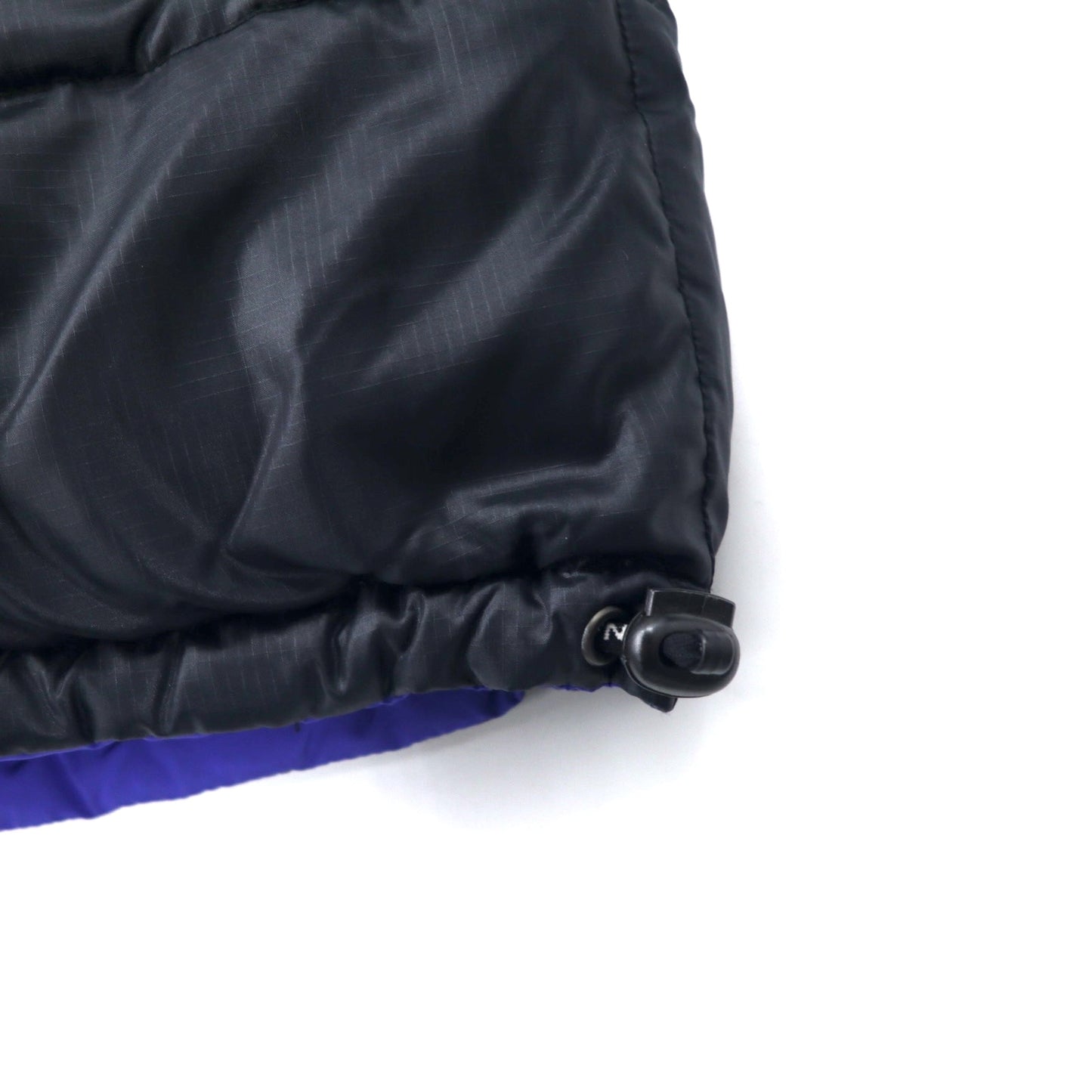 FIRST DOWN USA 90年代 リバーシブル ダウンジャケット M ブラック ブルー ポリエステル ロゴ刺繍 ビッグサイズ