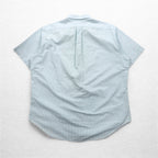 Ralph Lauren 90s Classic Fit Short Sleeve Oxford Button Down Shirt XL White Blue Stripes Small Pony Embroidery