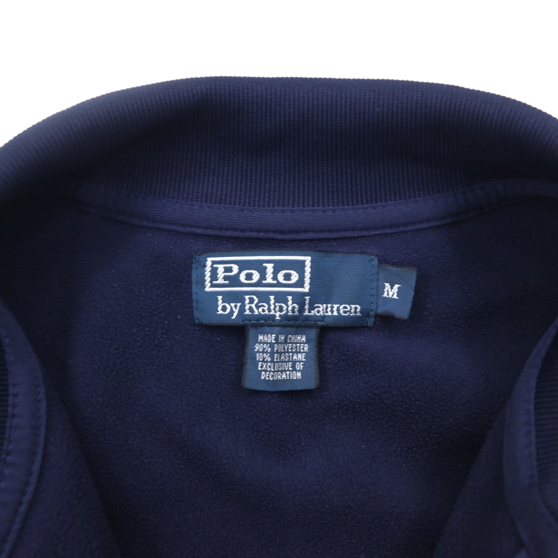 Polo by Ralph Lauren Big Pony Track Jacket Jersey M Navy Tricolor Double Zip