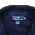 Polo by Ralph Lauren Big Pony Track Jacket Jersey M Navy Tricolor Double Zip
