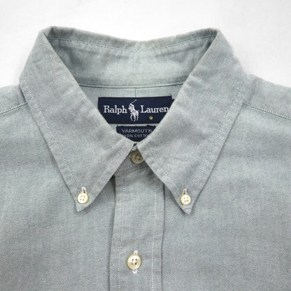 Ralph Lauren 90年代 オックスフォード ボタンダウン シャツ XL グリーン YARMOUTH スモールポニー刺繡