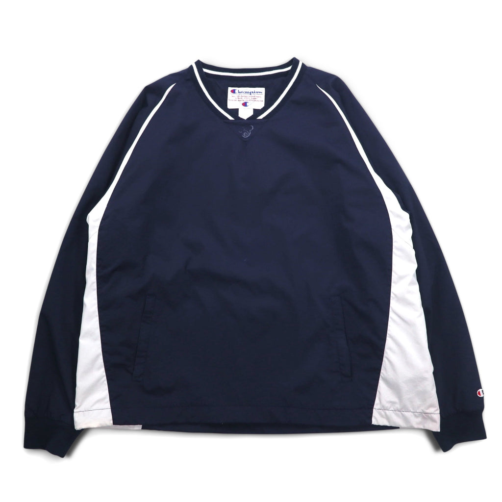 Champion 90s Ribline Piste Pullover Nylon Jacket XL Navy Nylon