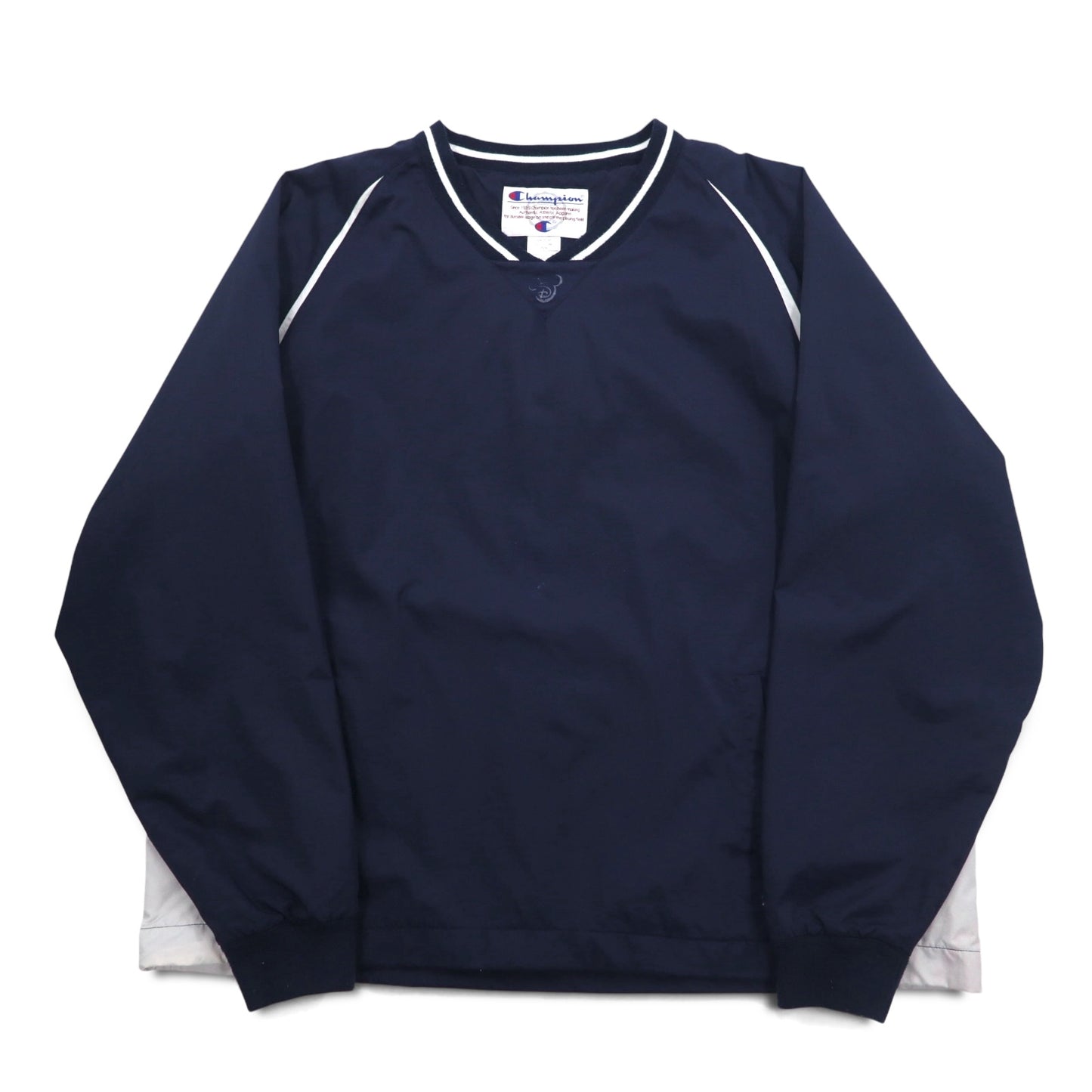 Champion 90年代 リブライン ピステ プルオーバー ナイロンジャケット XL ネイビー ナイロン