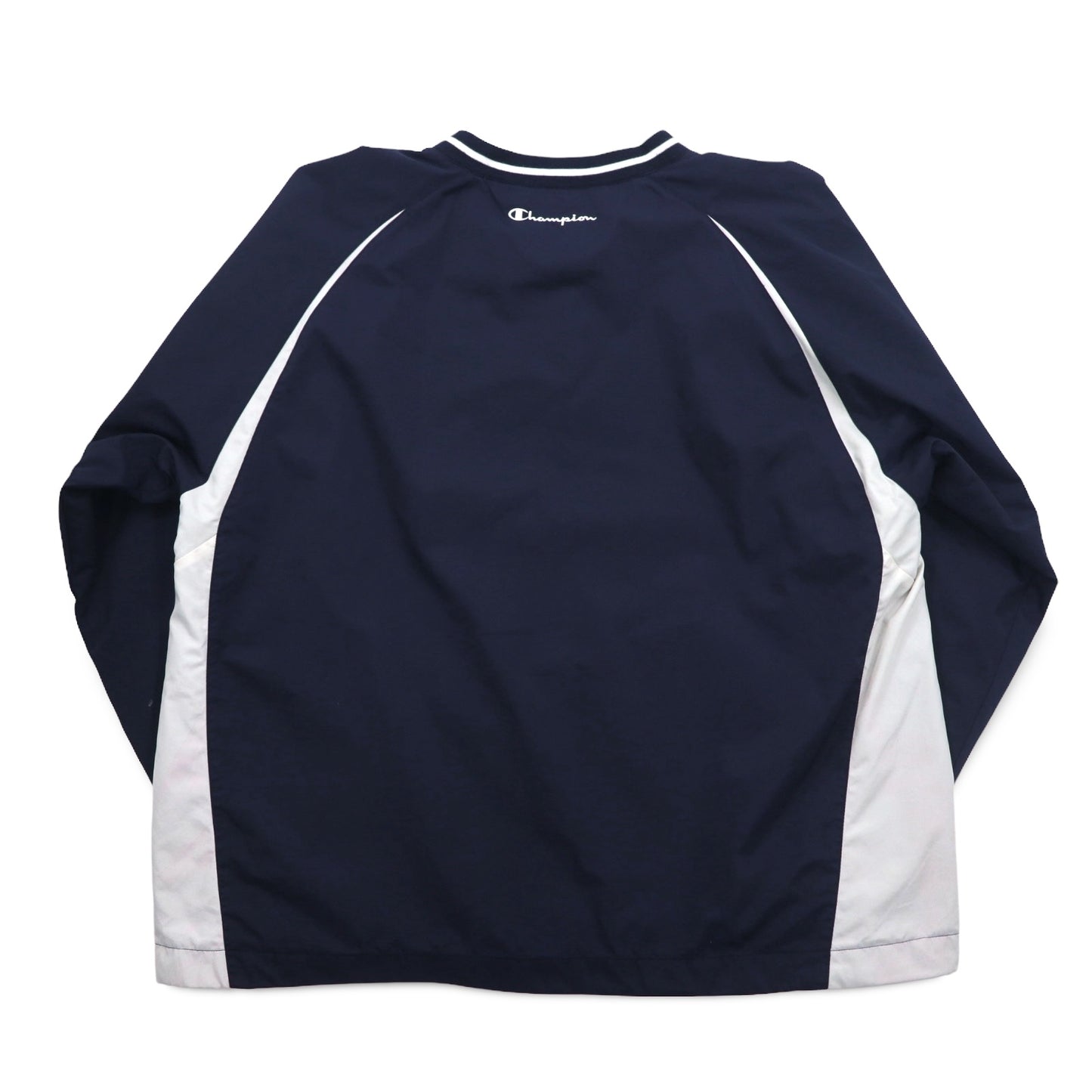 Champion 90年代 リブライン ピステ プルオーバー ナイロンジャケット XL ネイビー ナイロン