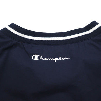 Champion 90年代 リブライン ピステ プルオーバー ナイロンジャケット XL ネイビー ナイロン