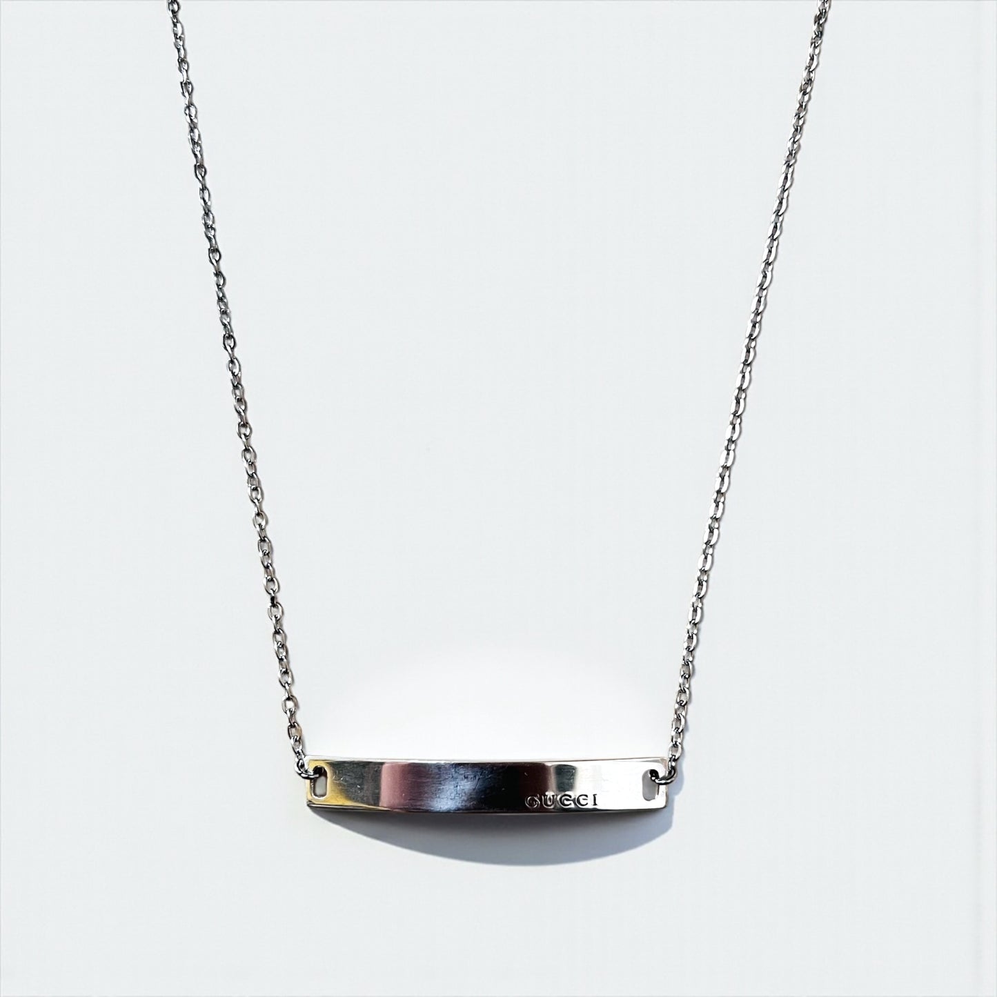 GUCCI ロゴプレート 2WAY チョーカー ネックレス 2連 ブレスレット シルバー SILVER 925 イタリア製