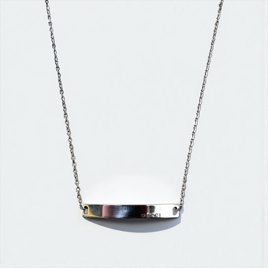 GUCCI ロゴプレート 2WAY チョーカー ネックレス 2連 ブレスレット シルバー SILVER 925 イタリア製