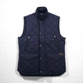 Polo Ralph Lauren ミリタリー キルティング ベスト S ネイビー 中綿 TALONジップ チンストラップ ジップアップ 比翼 スナップボタン