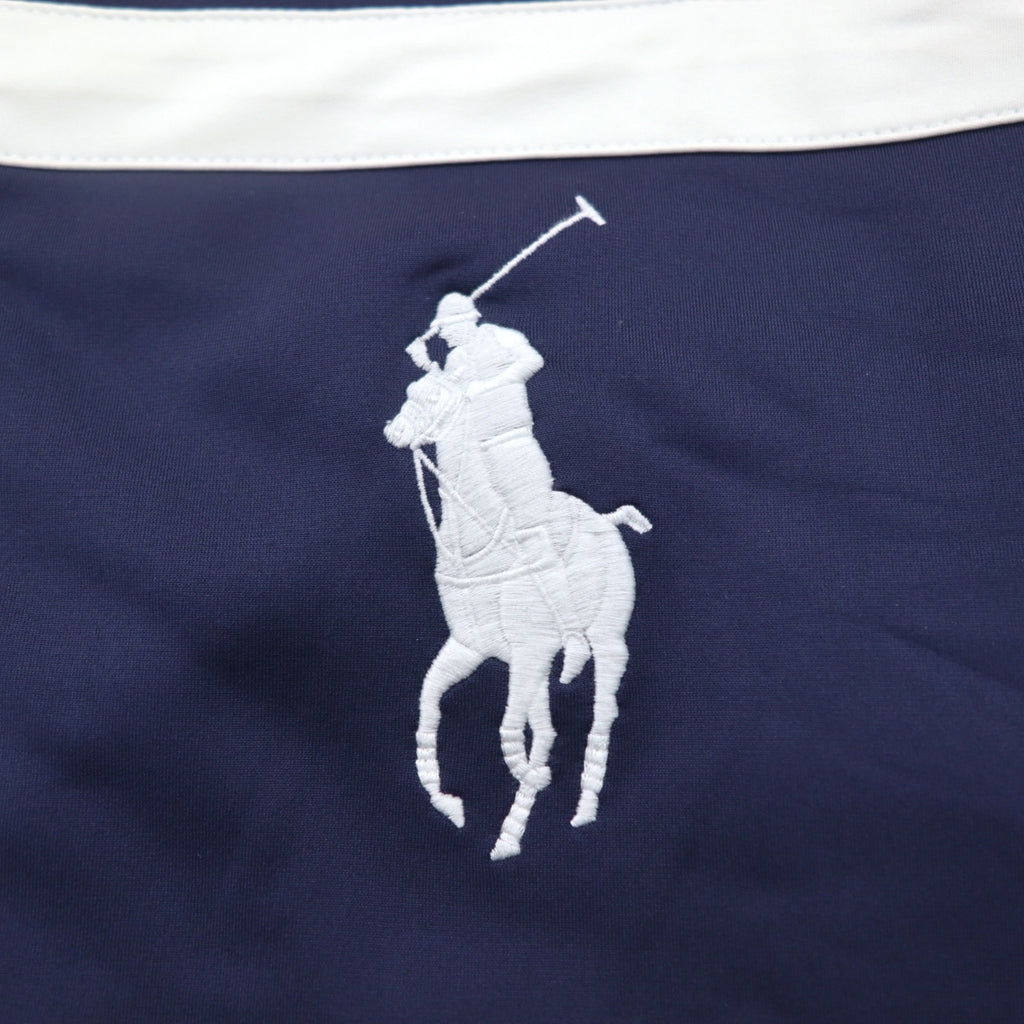 Polo by Ralph Lauren Big Pony Track Jacket Jersey M Navy Tricolor Double Zip