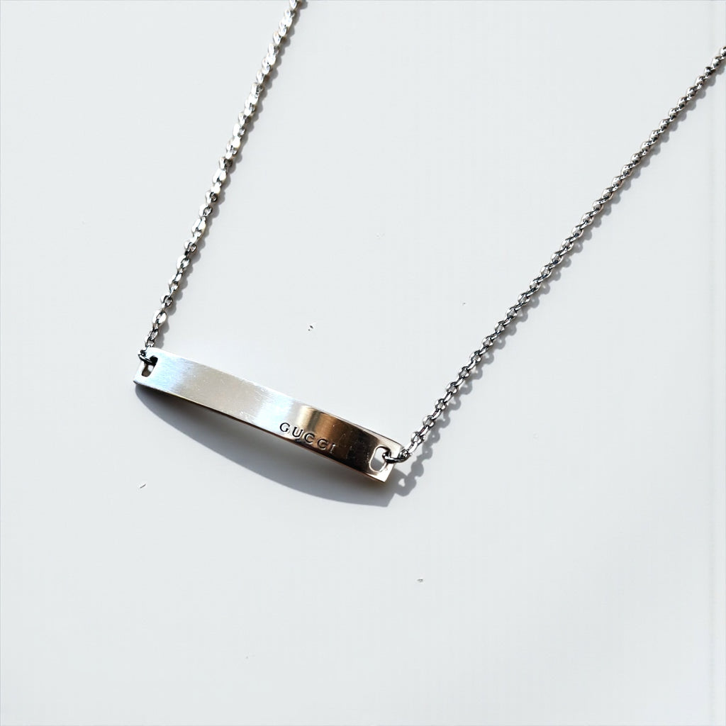 GUCCI ロゴプレート 2WAY チョーカー ネックレス 2連 ブレスレット シルバー SILVER 925 イタリア製