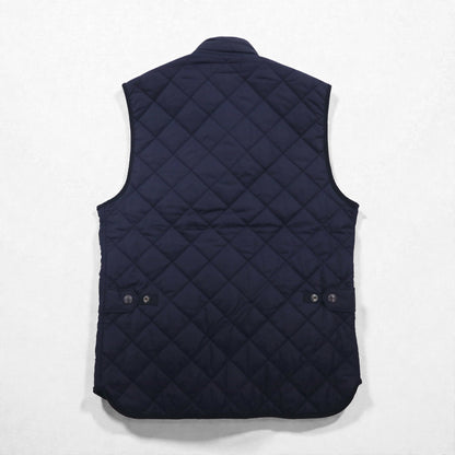 Polo Ralph Lauren ミリタリー キルティング ベスト S ネイビー 中綿 TALONジップ チンストラップ ジップアップ 比翼 スナップボタン