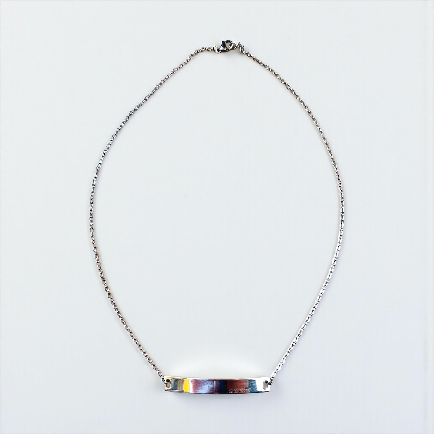 GUCCI ロゴプレート 2WAY チョーカー ネックレス 2連 ブレスレット シルバー SILVER 925 イタリア製