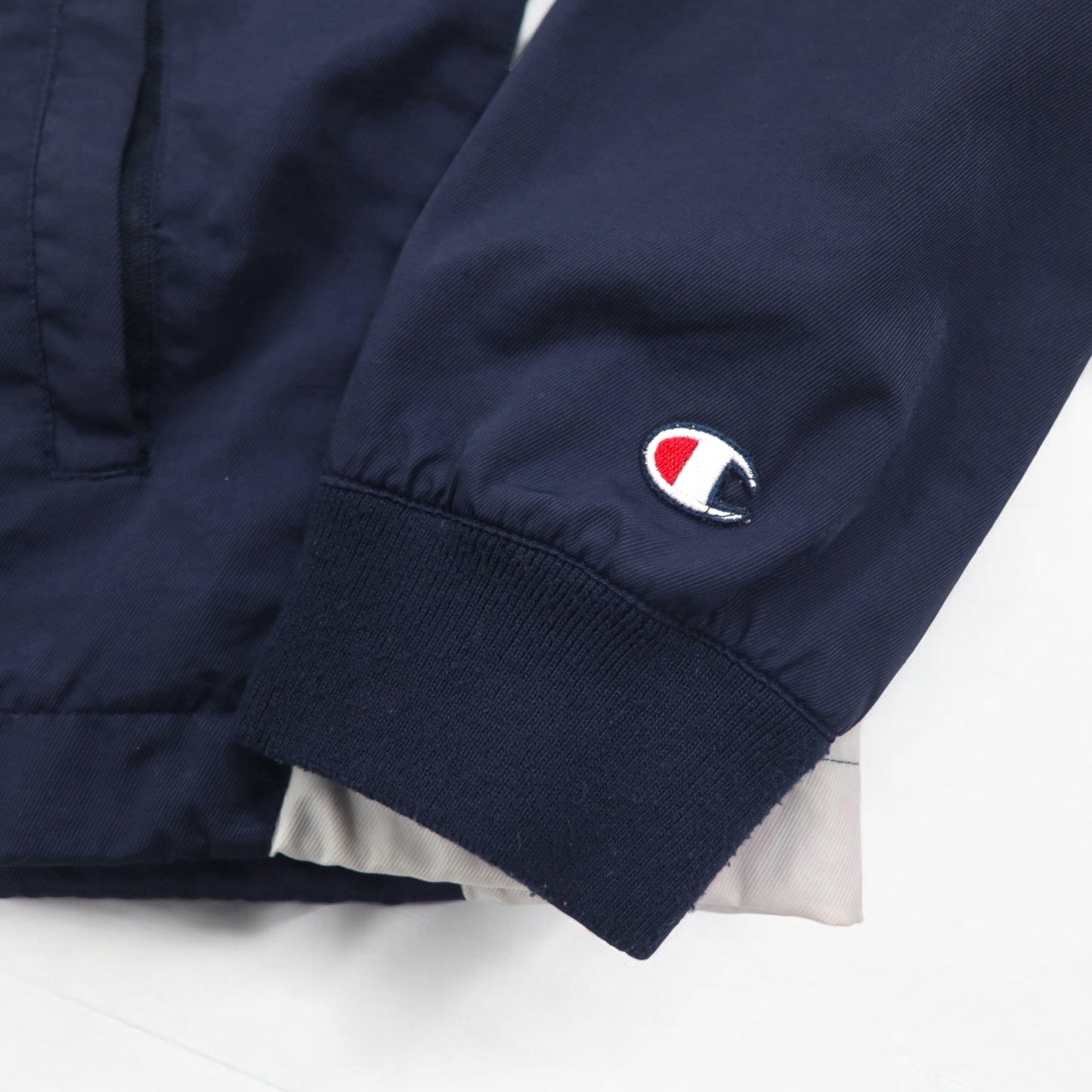 Champion 90年代 リブライン ピステ プルオーバー ナイロンジャケット XL ネイビー ナイロン