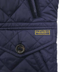 Polo Ralph Lauren ミリタリー キルティング ベスト S ネイビー 中綿 TALONジップ チンストラップ ジップアップ 比翼 スナップボタン