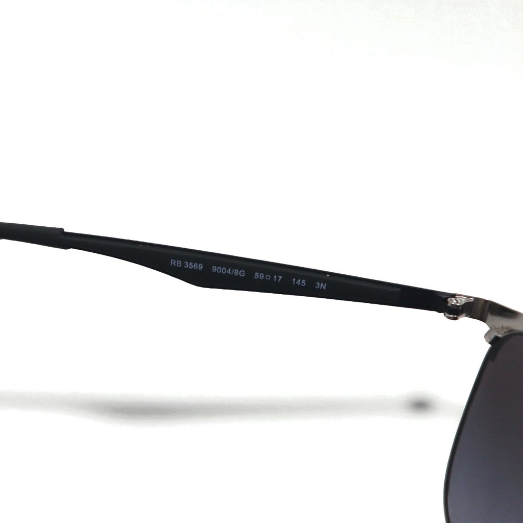 Ray-Ban Square Sunglasses with Polarized Gradient Lenses, Active, RB3569, 9004/8G, 59-17, 145mm, 3N
