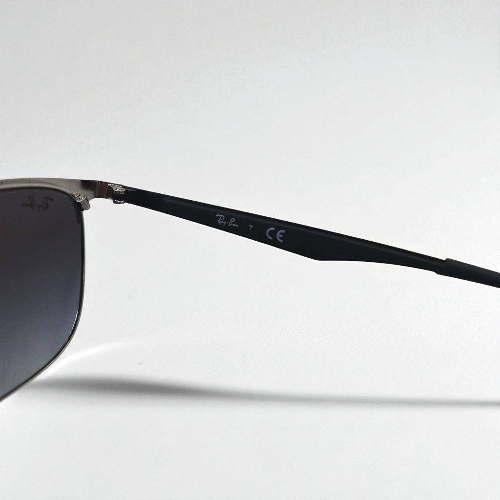 Ray-Ban Square Sunglasses with Polarized Gradient Lenses, Active, RB3569, 9004/8G, 59-17, 145mm, 3N