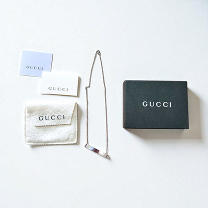 GUCCI ロゴプレート 2WAY チョーカー ネックレス 2連 ブレスレット シルバー SILVER 925 イタリア製