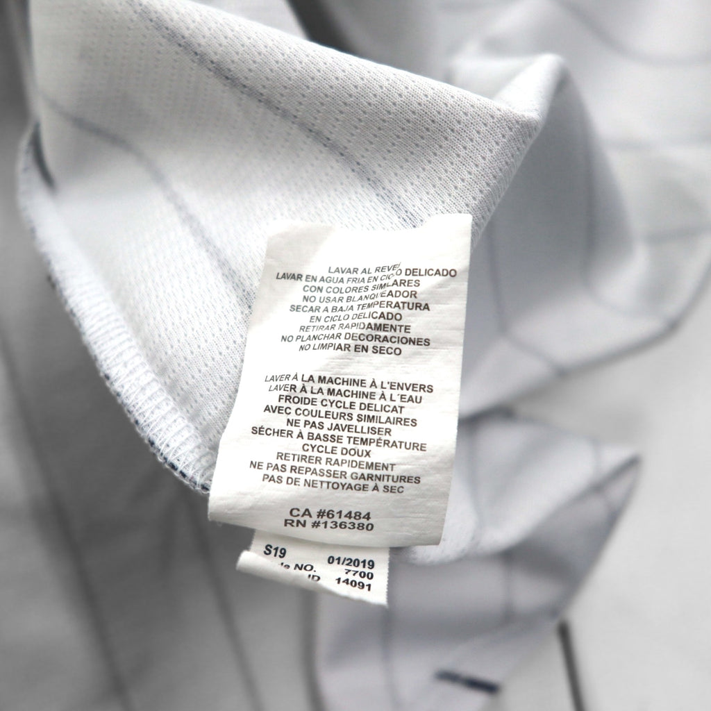 Majestic ベースボールシャツ 2XL ホワイト ストライプ MLB RED SOX ナンバリング COOL BASE