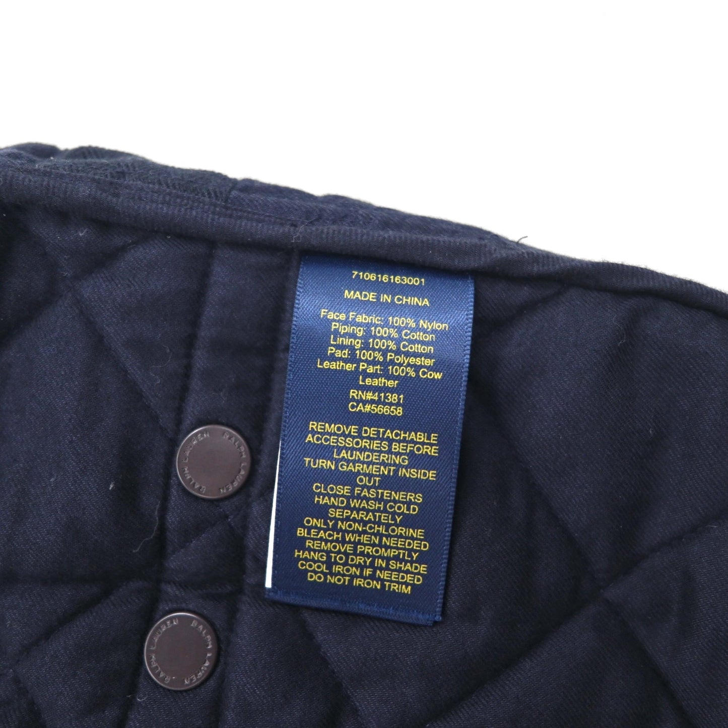 Polo Ralph Lauren ミリタリー キルティング ベスト S ネイビー 中綿 TALONジップ チンストラップ ジップアップ 比翼 スナップボタン