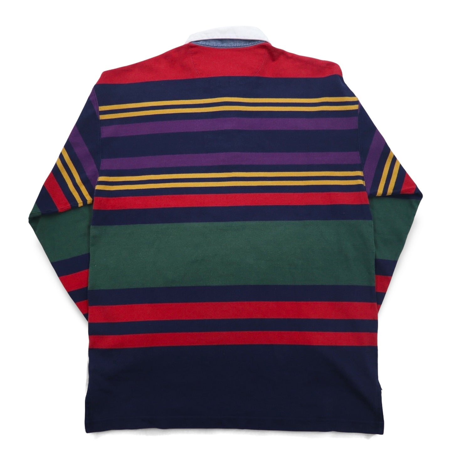 Eddie Bauer 90年代 ラガーシャツ XL マルチボーダー コットン