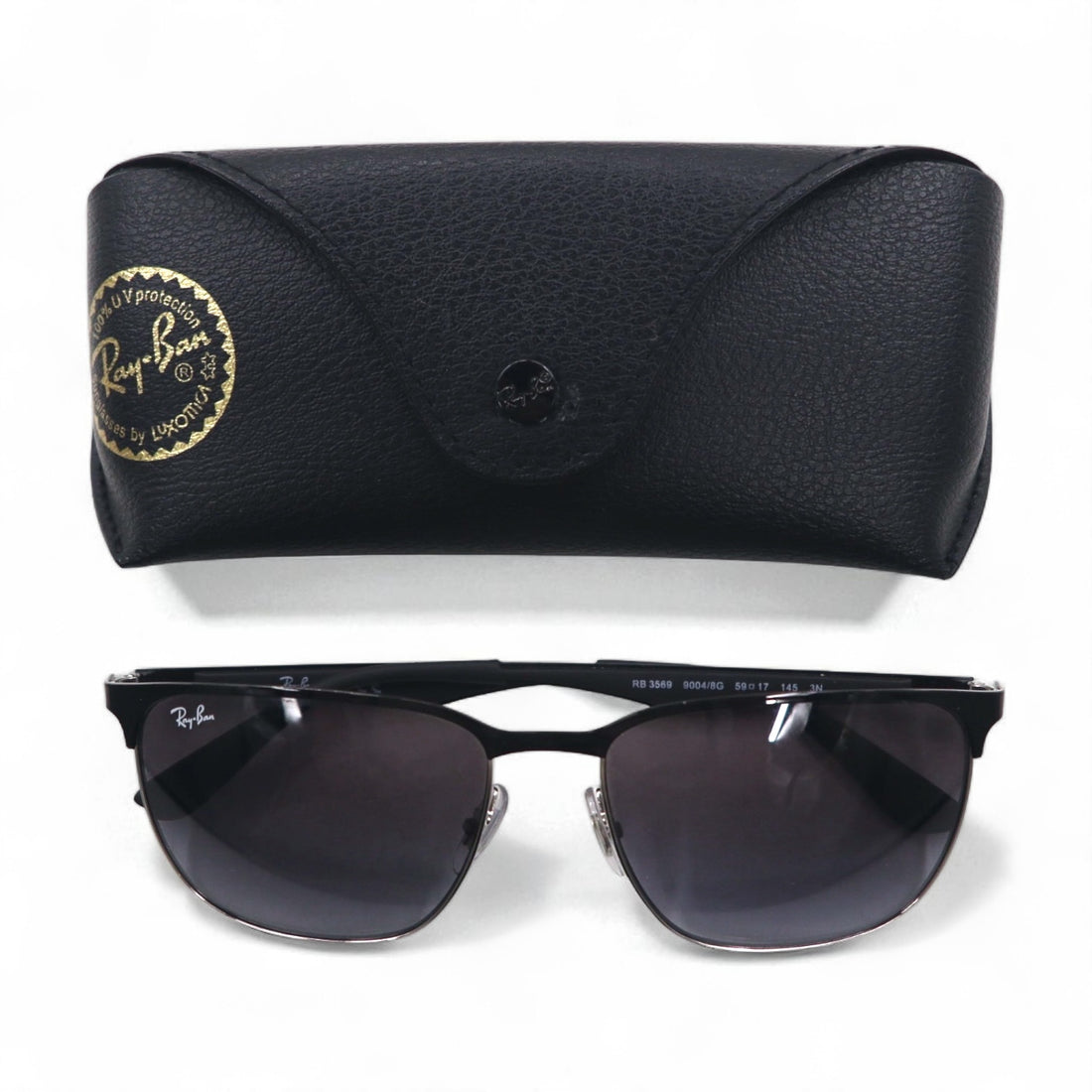 Ray-Ban Square Sunglasses with Polarized Gradient Lenses, Active, RB3569, 9004/8G, 59-17, 145mm, 3N