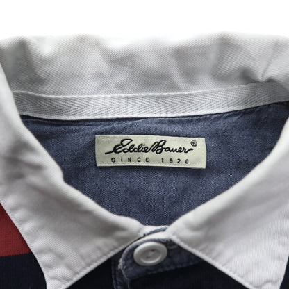 Eddie Bauer 90年代 ラガーシャツ XL マルチボーダー コットン