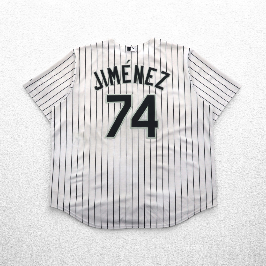 Majestic ベースボールシャツ 2XL ホワイト ストライプ MLB RED SOX ナンバリング COOL BASE