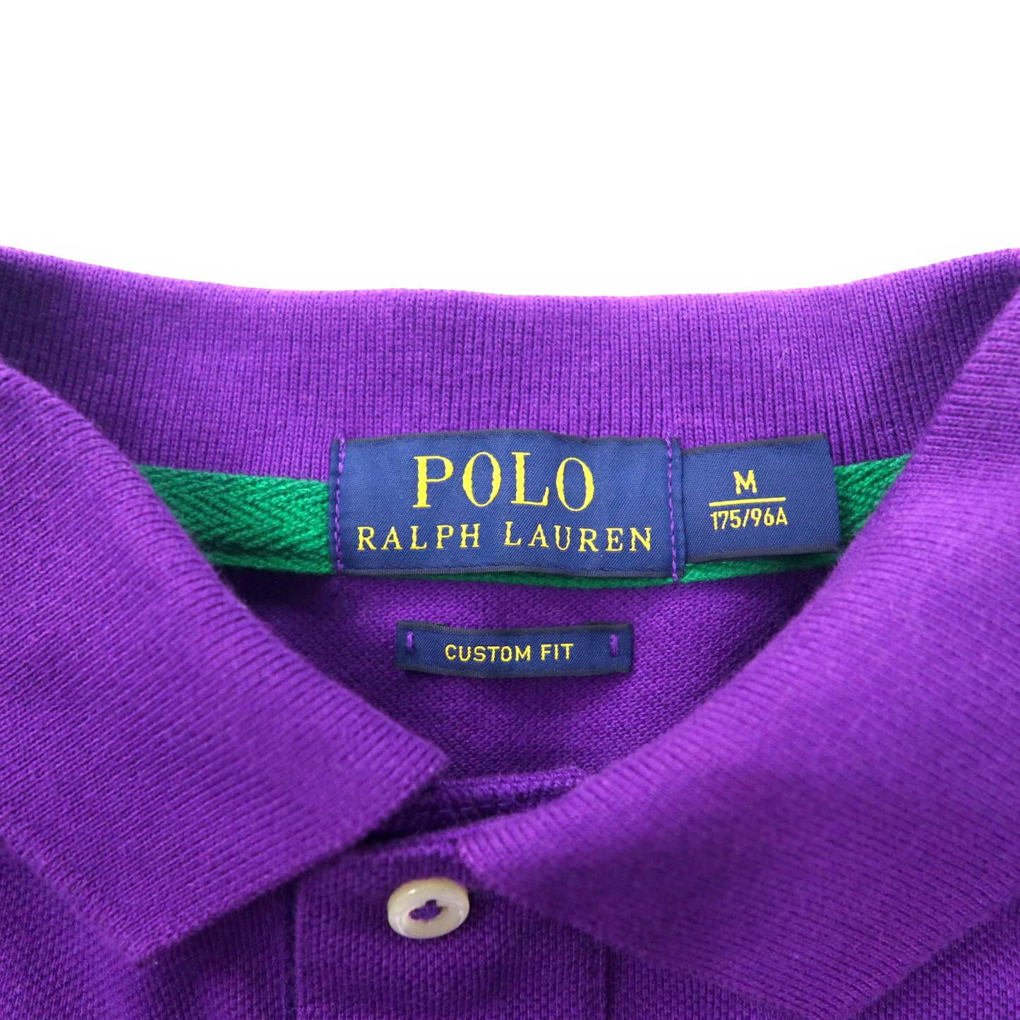 POLO RALPH LAUREN ビッグポニー ポロシャツ 175 パープル コットン エンブレムロゴ刺繍