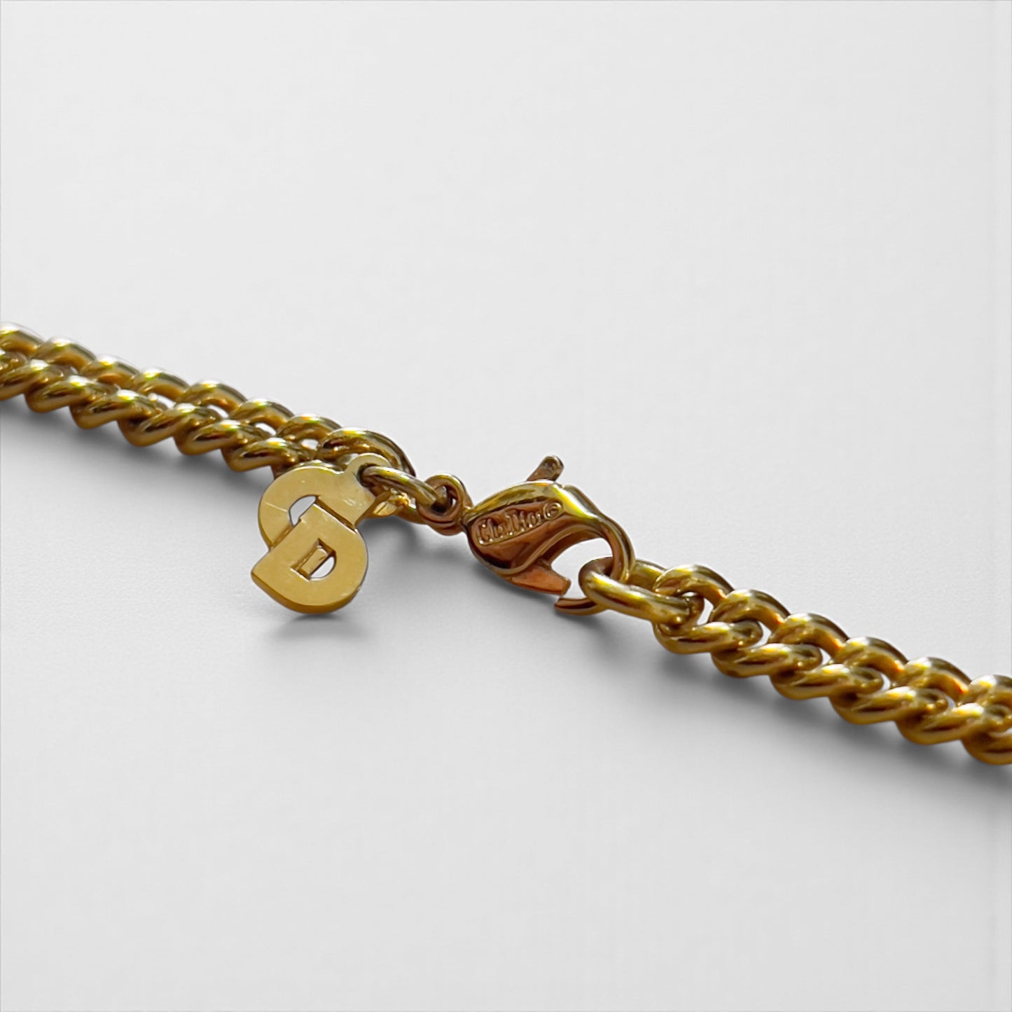 Christian Dior ドイツ製 ヴィンテージ 2WAY ネックレス チョーカー 2連 ブレスレット ゴールド チェーン