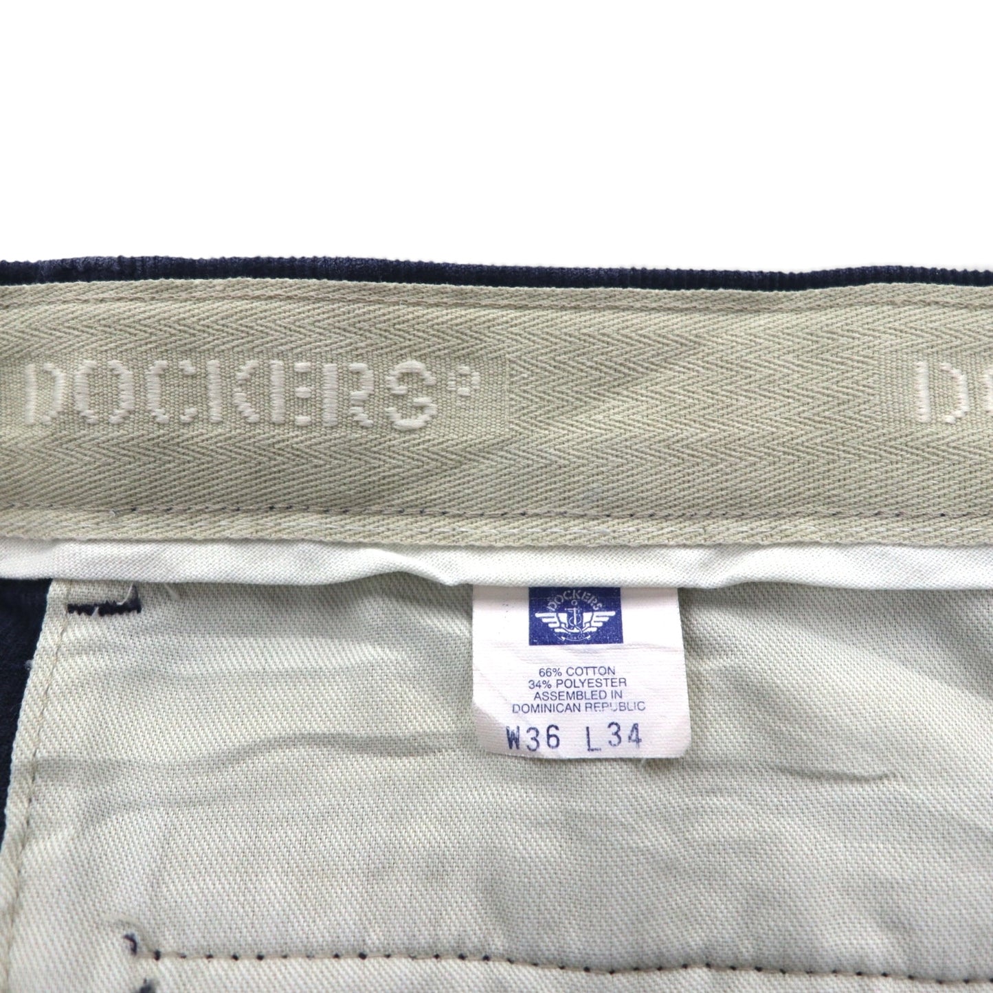 DOCKERS ( Levi's ) 90年代 2タック ワイド コーデュロイパンツ L ネイビー